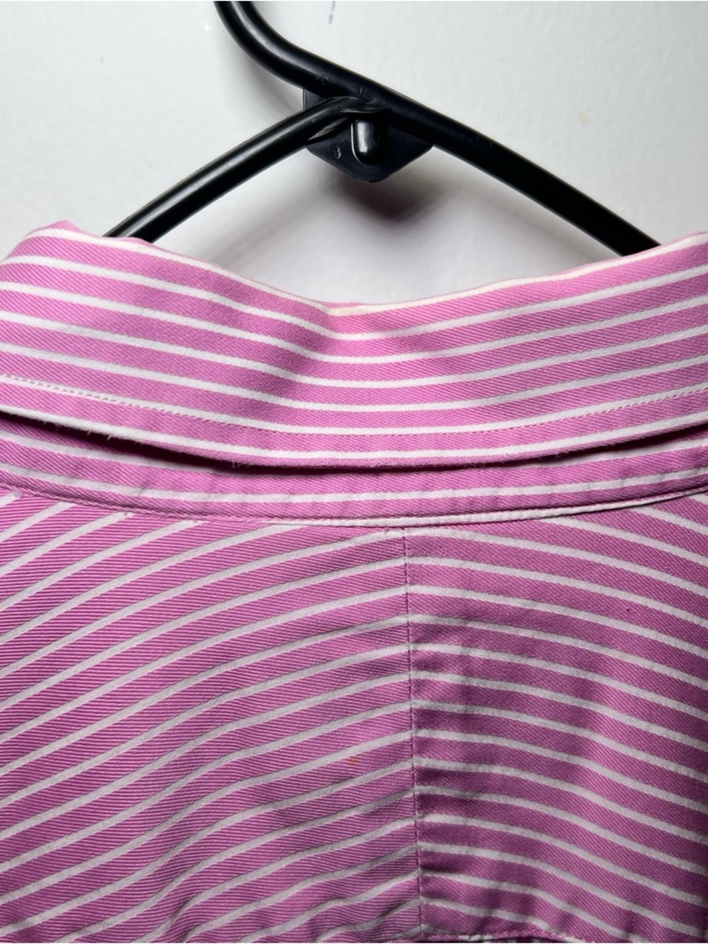 Thomas Pink Jermyn Street London Mens Pink White Striped Button Down Dress Shirt - Picture 13 of 14